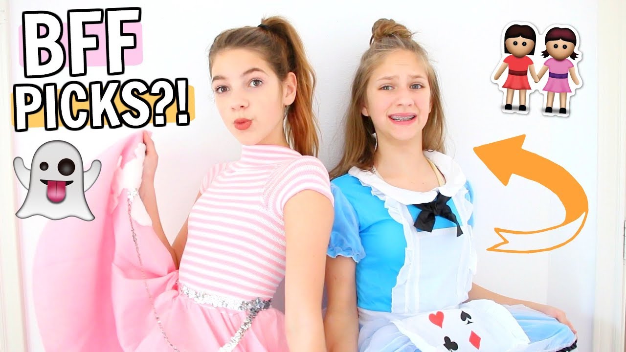 BFF Picks My Halloween Costume!!! 🎃BFF Shopping Challenge