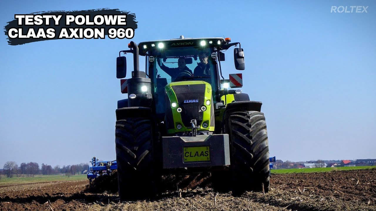 Testy polowe ciągnik CLAAS AXION 960 | ROLTEX!