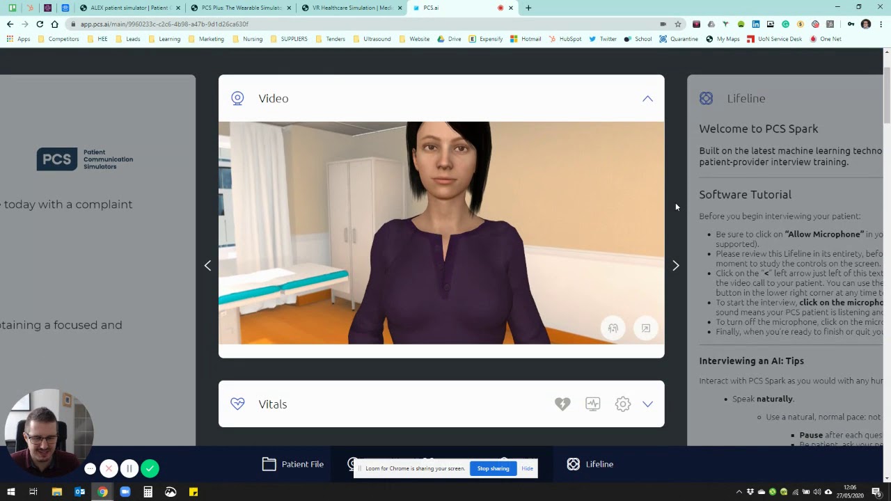 Demo of PCS Spark | VR Healthcare Training for Distance Learning | Simulaids