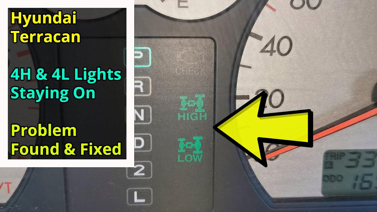 Not Shifting Into 4WD Low - Both Hi & Low Lights Staying On - Hyundai Terracan