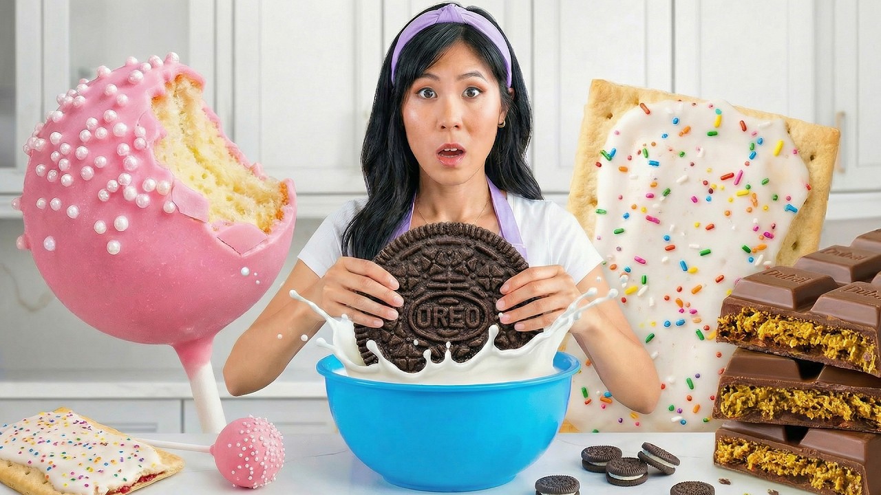 Making GIANT vs TINY Food Challenge! 🍫