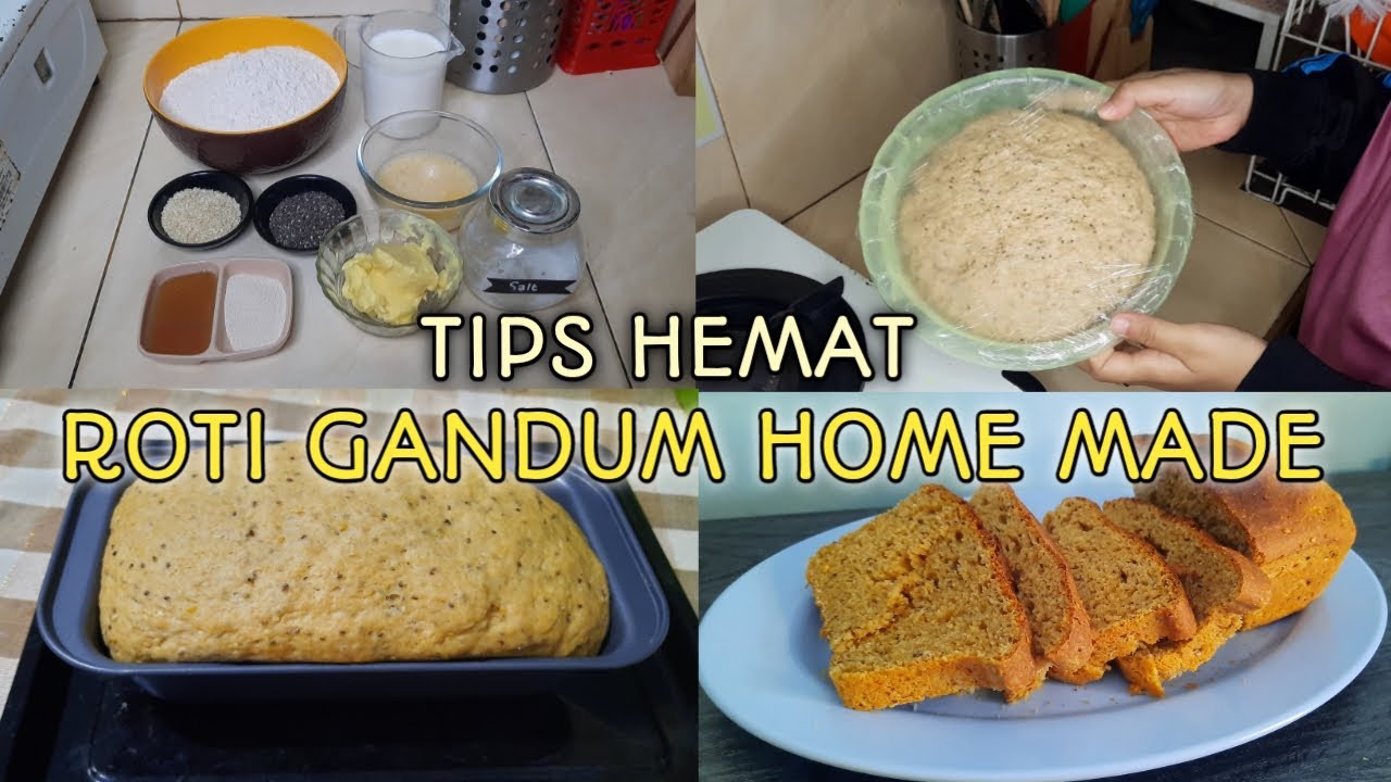 RESEP ROTI GANDUM | ROTI GANDUM TANPA ULEN| ROTI UNTUK DIET