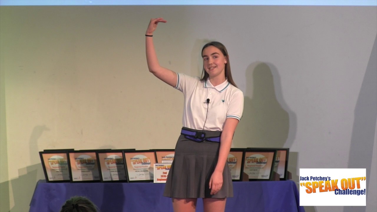 Sarah Dillamore, Winner, Jack Petchey’s “Speak Out” Challenge! Richmond Regional Final 2016-17