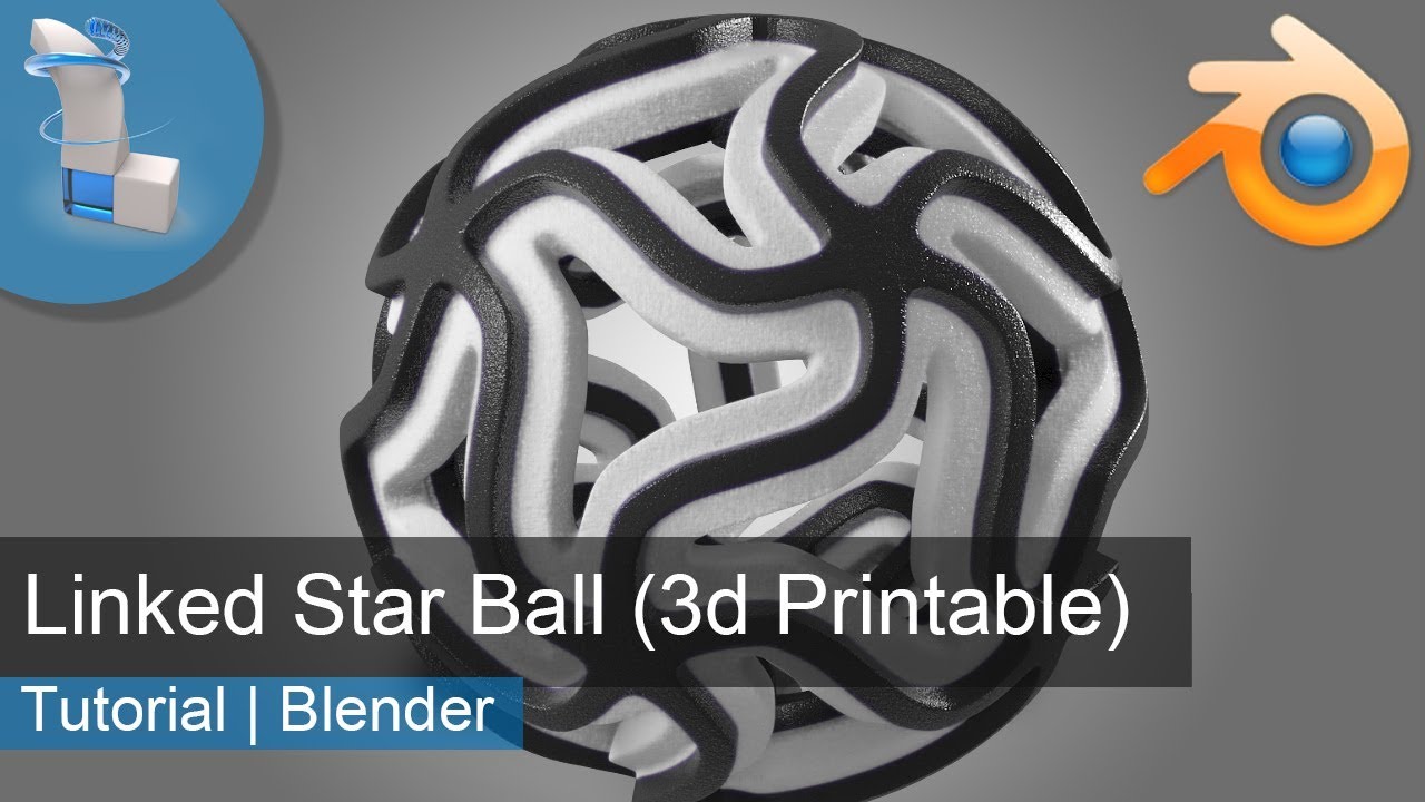 Linked Star Ball For 3d Printing | Blender 2.8 | 3d Tutorial