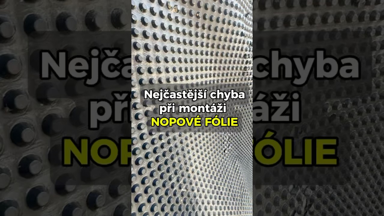 NEJČASTĚJ&Scaron;&Iacute; CHYBA PŘI MONT&Aacute;ŽI NOPOV&Eacute; FOLIE!!! #mr #stavitel #diy #home #renovation  #stavba