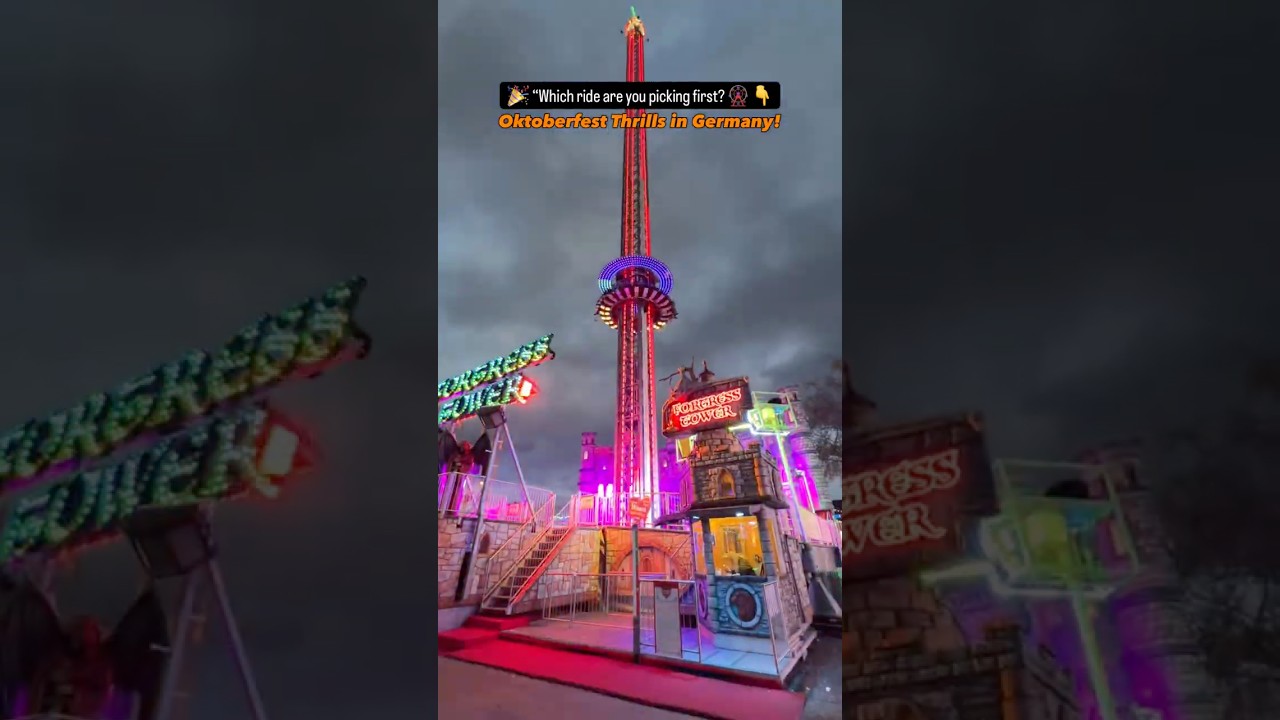 World&rsquo;s Biggest Fest in Motion 🎡 | Crazy Swings & Rides at Oktoberfest Stuttgart 🇩🇪🔥 #shorts