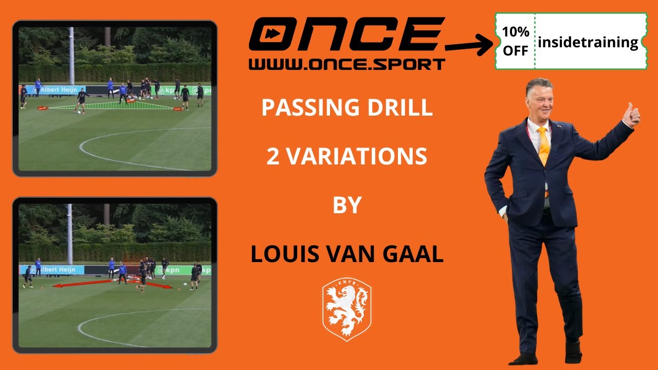 Netherlands - passing drill 2 variantion by Louis Van Gaal