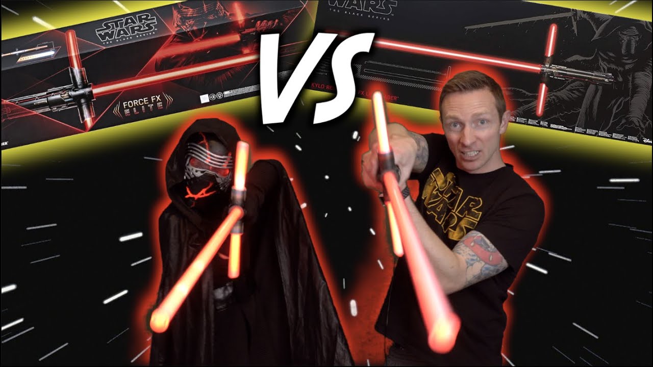 Сравнение светового меча Kylo Ren Force FX Elite с серией Black!