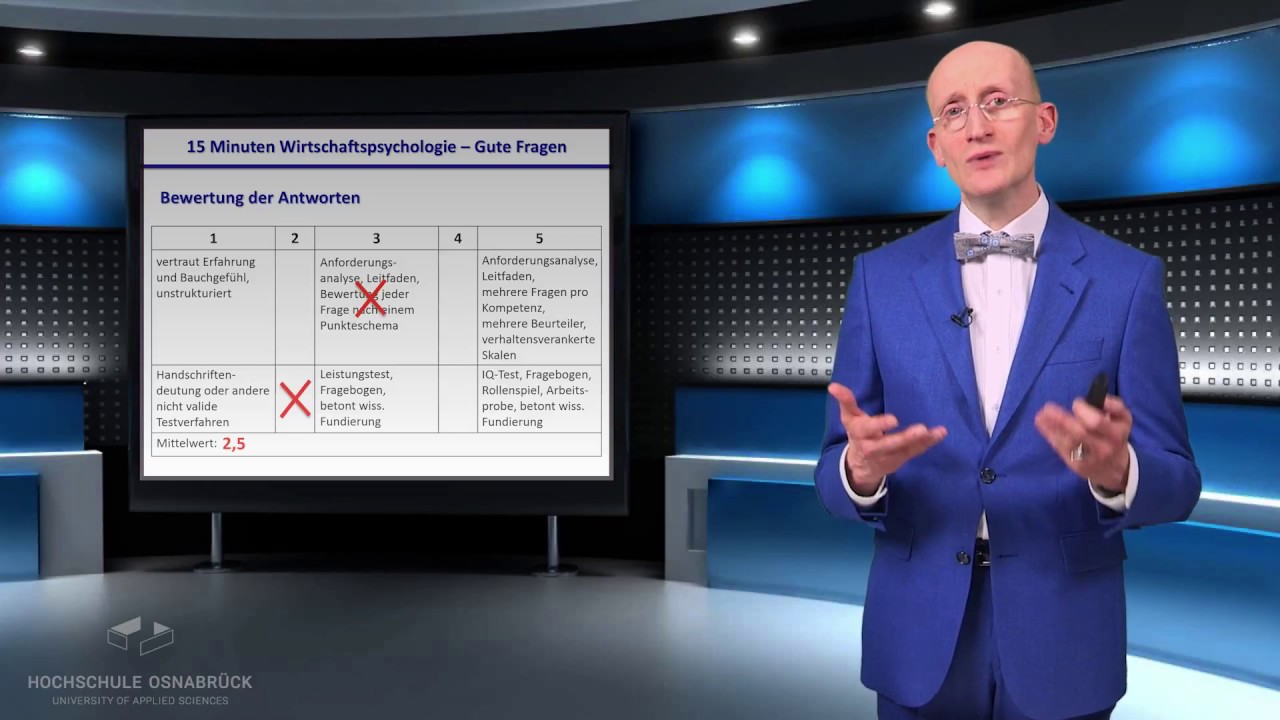 007: Gute Interviewfragen im Bewerbungsgespräch '15 Minuten Wirtschaftspsychologie' (1080p)
