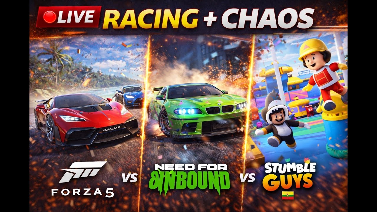 🔴 LIVE Gaming Tonight 🎮 | Forza Horizon 5 + Need for Speed + Stumble Guys | Tamil