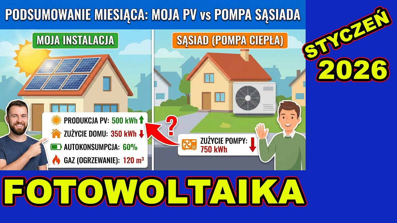 Podsumowanie miesiąca STYCZNIA: PV, gaz i realne dane od sąsiada z pompą. Zaoszczędziłem 206 zł!