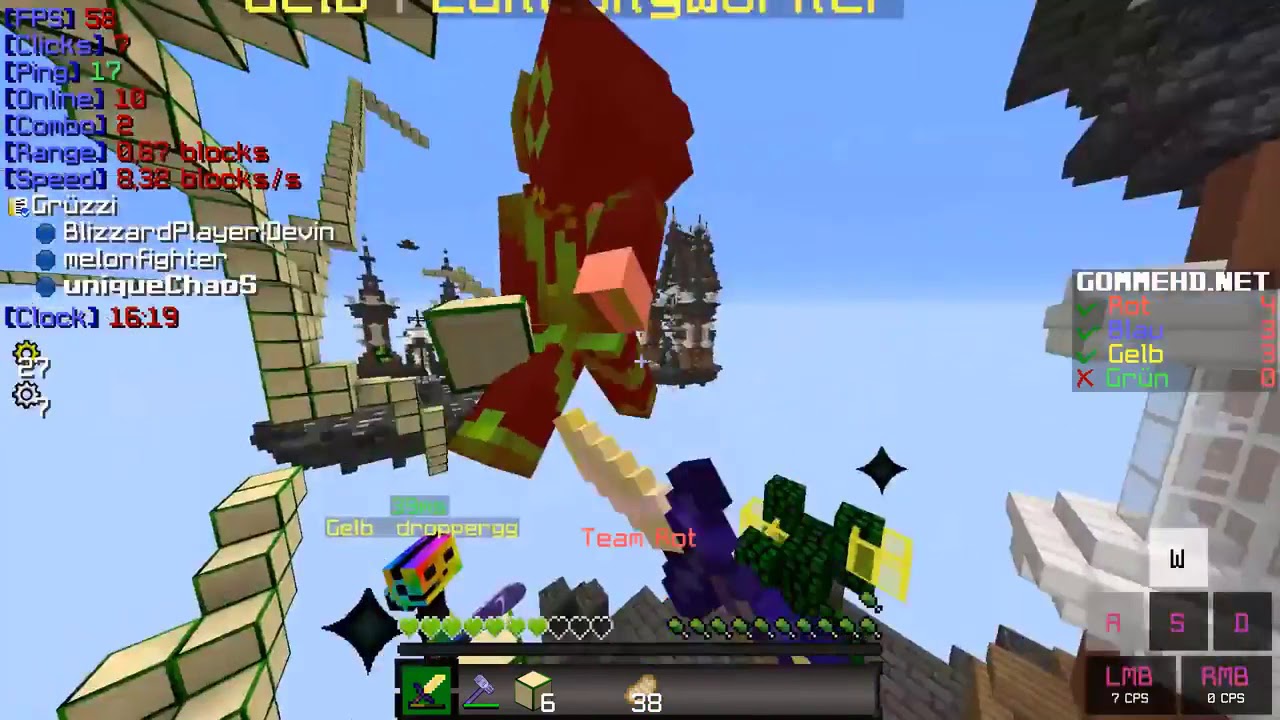 STRG Taste rausgefallen Minecraft Bedwars #001