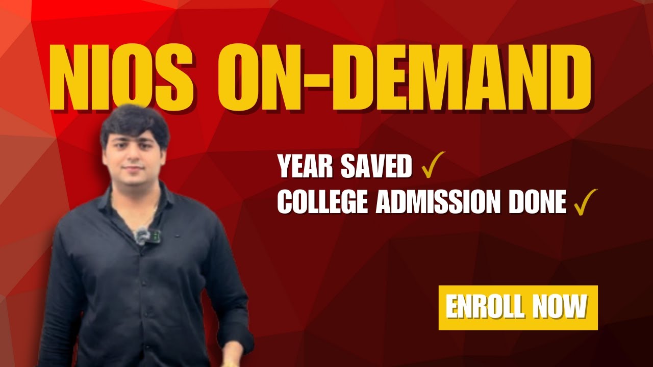 SAVE YOUR ACADEMIC YEAR! NIOS On-Demand Exams & Transfer of Credit Explained #nios #ondemandexam