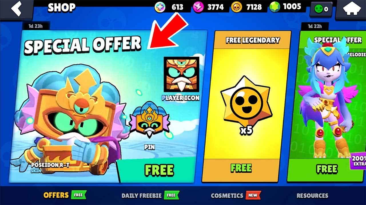AWESOME!!!!😲 POSEIDON R-T!!🔥LEGENDARY REWARDS!! 13 NEW BRAWLERS!! BRAWL STARS UPDATE GIFTS!!!