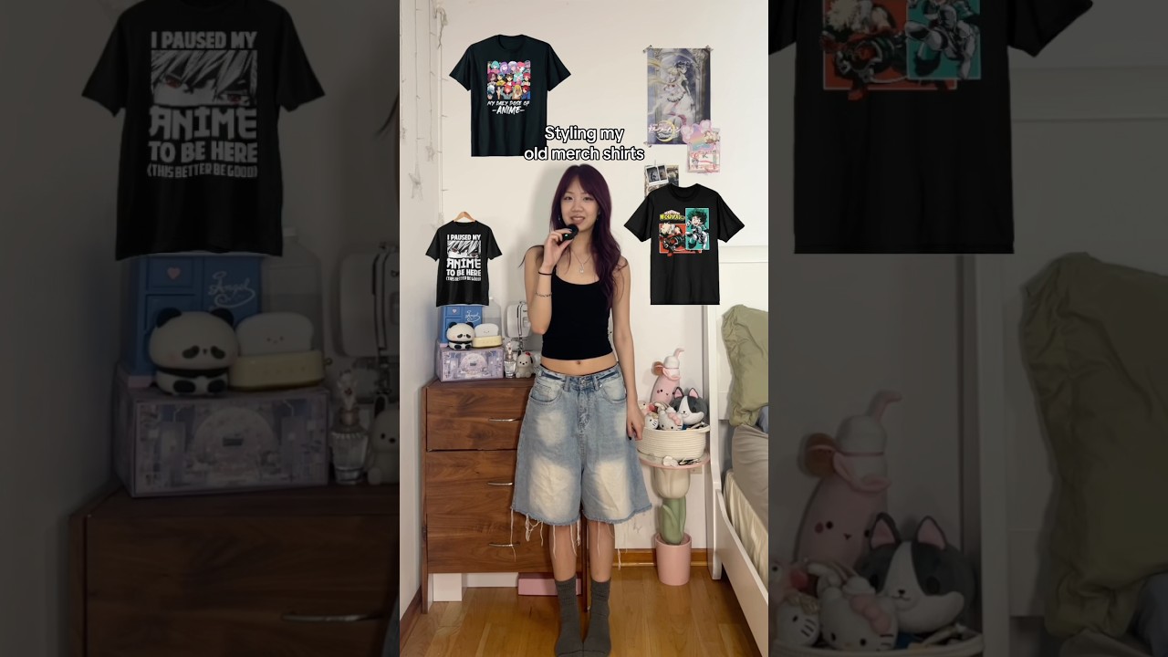 Styling anime merch ♡⸜(˃ ᵕ ˂ )⸝ #anime #animemerch #styling #grwm #outfitinspo #ootd #fandommerch