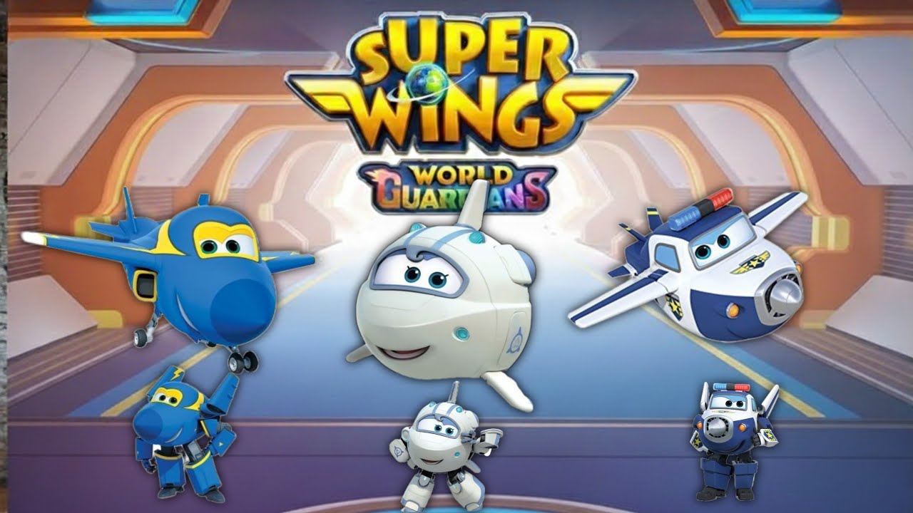 Super Wings Heroes Special United -Jerome,Astra & paul Mega Obstacle City Run Heroic Teamwork Action