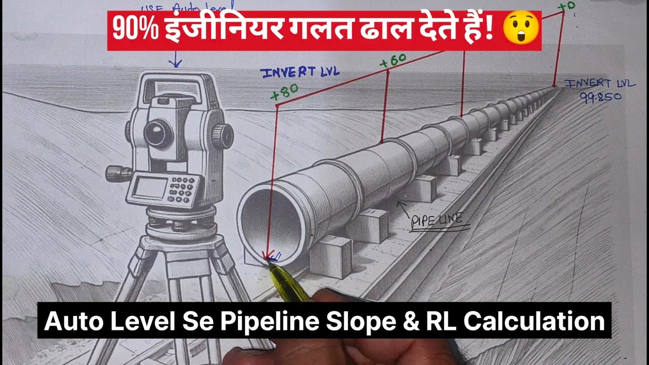 Auto Level Se Pipeline Slope & RL Calculation
