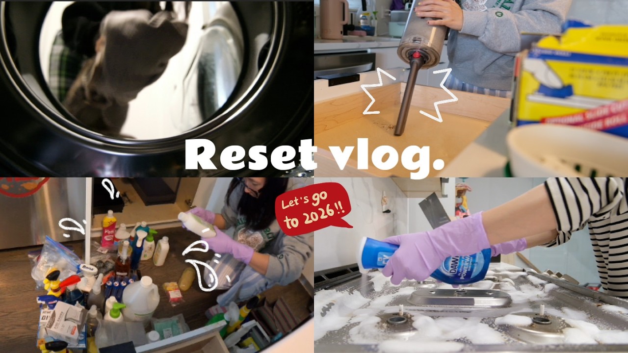 NEW YEAR RESET🫧三天大扫除/新年reflection：身心健康就是完美的一年！❤️