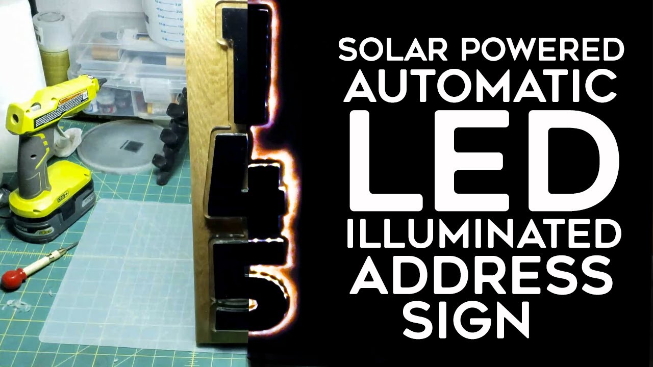 Solar Powered LED Automatic Illuminated Address Sign