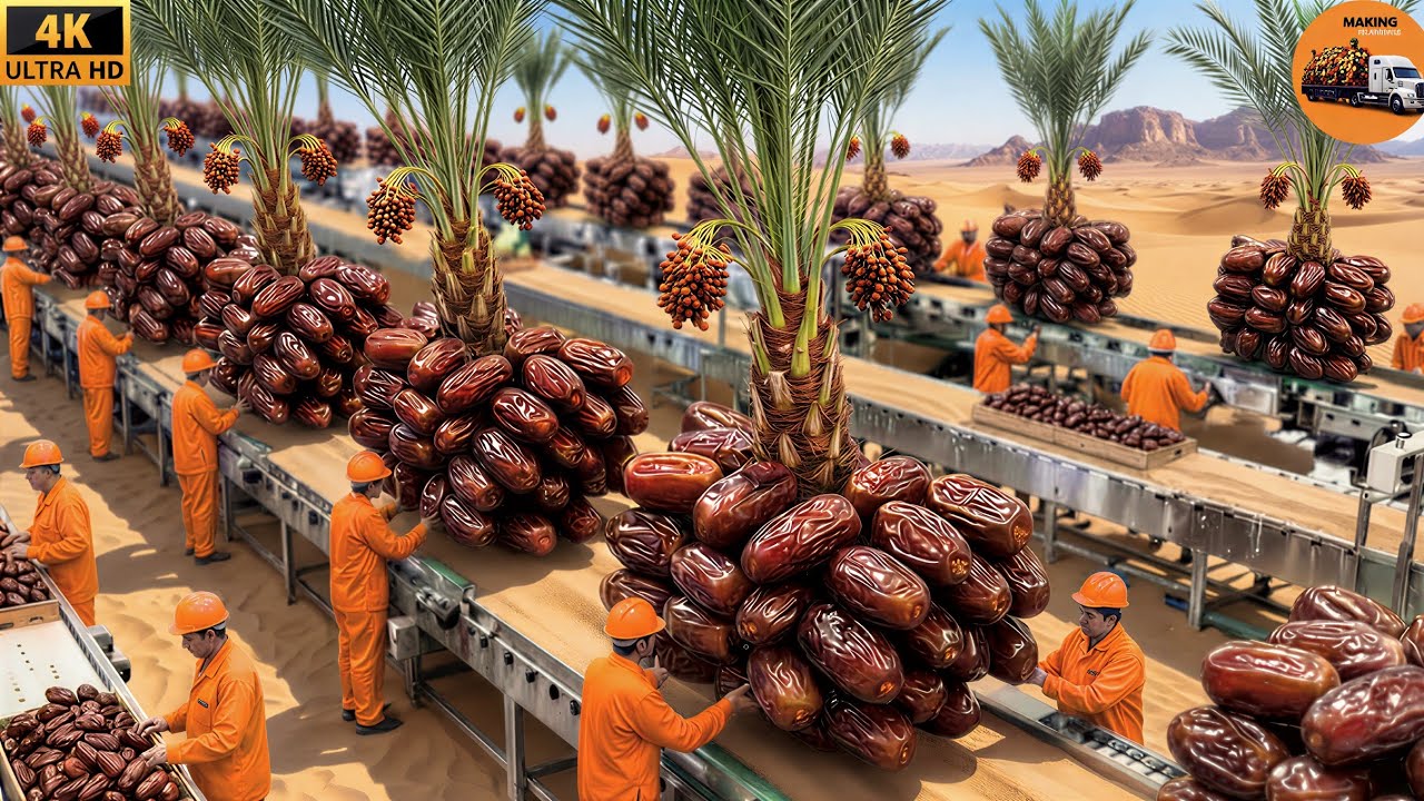 Inside USA's Famous Date Factory | From Farm to Factory Full Process Revealed