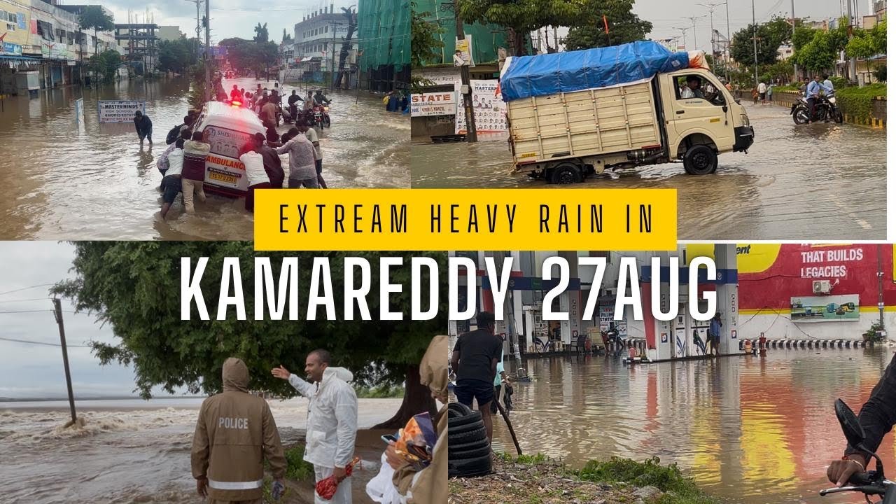 Extreme heavy rain in kamareddy ⛈️😱|| Angaar armaan || #kamareddy 