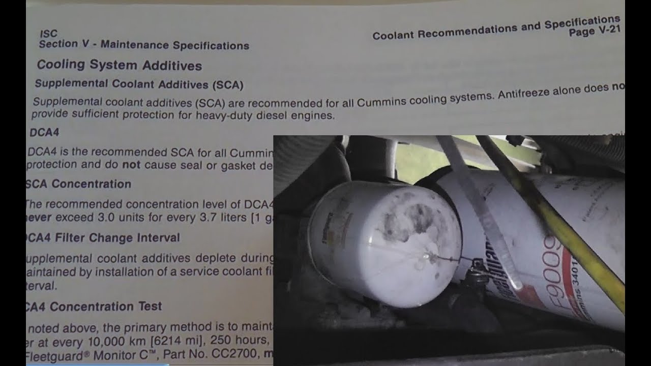 2001 8.3L Cummins Coolant Flush and Filter Change with DCA4 (SCA)
