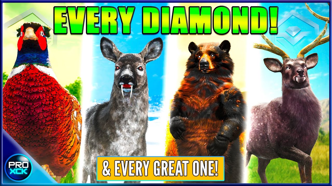 Every Species. All Diamonds & Great Ones! | theHunter Call of the Wild Montage