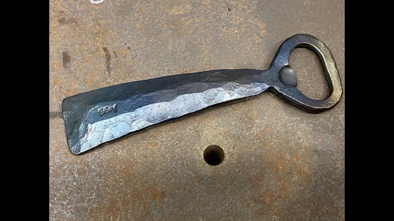 Blacksmith hand forged bottle opener