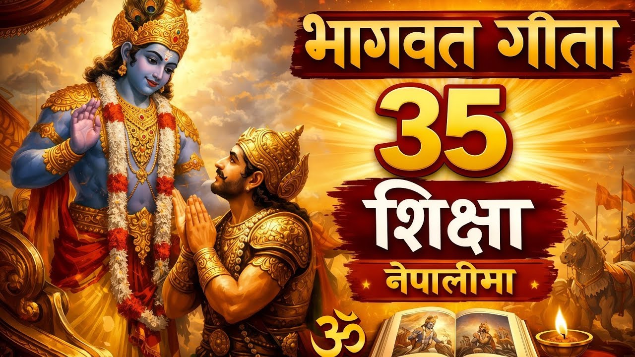 भगवत गीता ३५ शिक्षा नेपालीमा | Krishna Gita Upadesh | Life Changing Wisdom