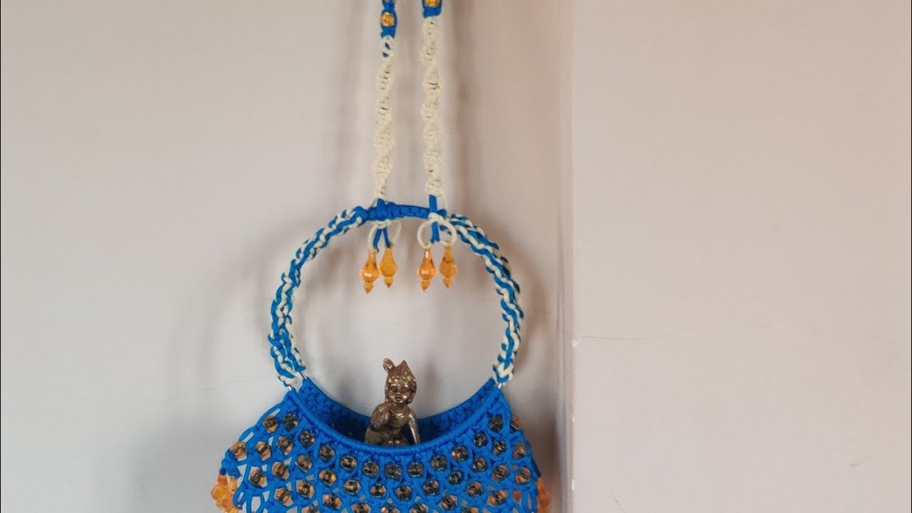 //macrame wall hanging// macrame showpiece// macrame crafts in telugu//