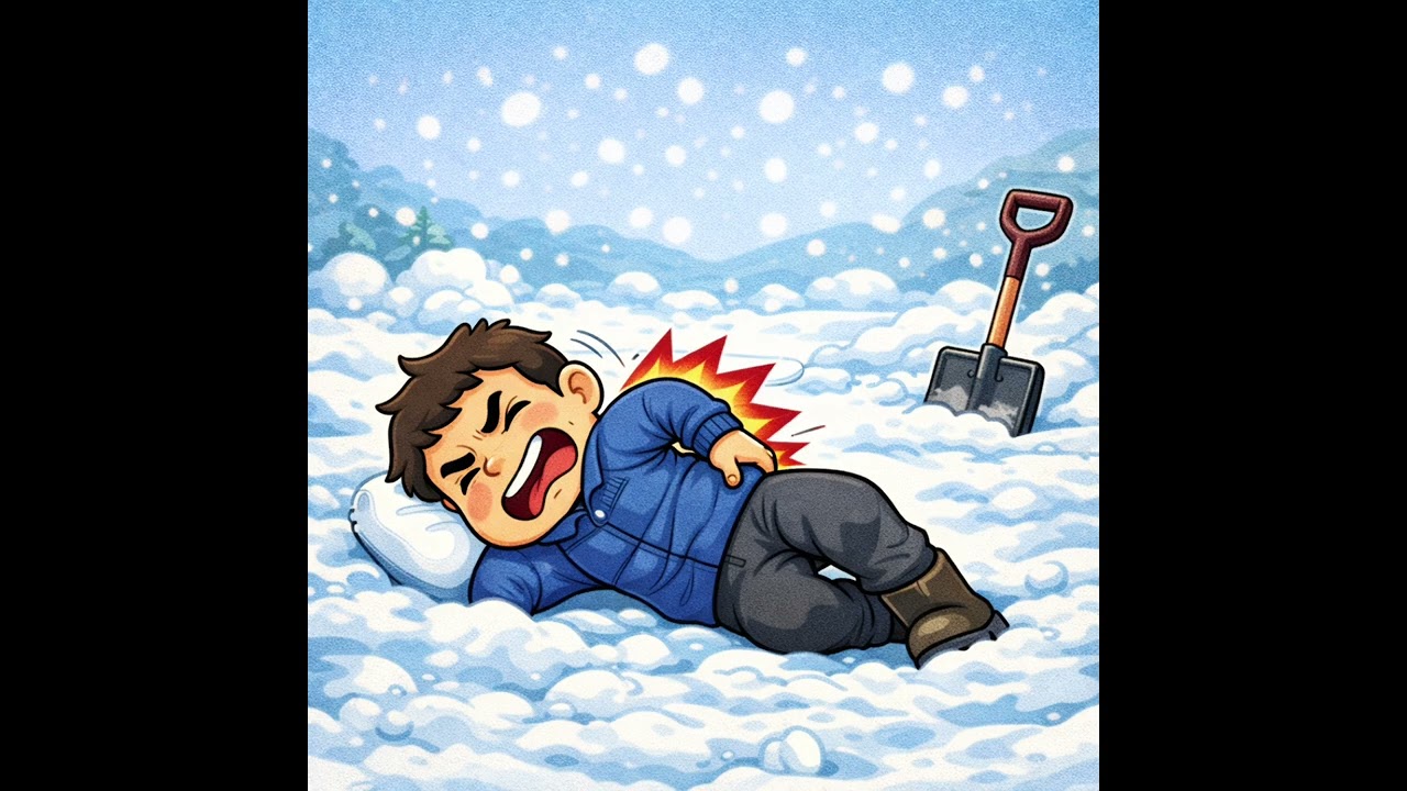 ギックリ腰ではないみたいですが、雪かきで腰を痛めて寝ております。