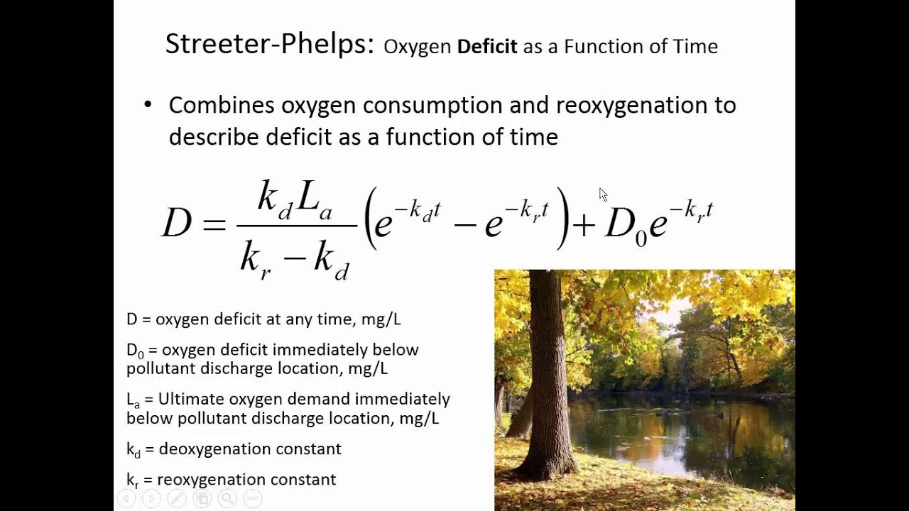 CVE 351 - Class 21 (BOD Degradation and Streeter Phelps Model) 1 Nov 2015