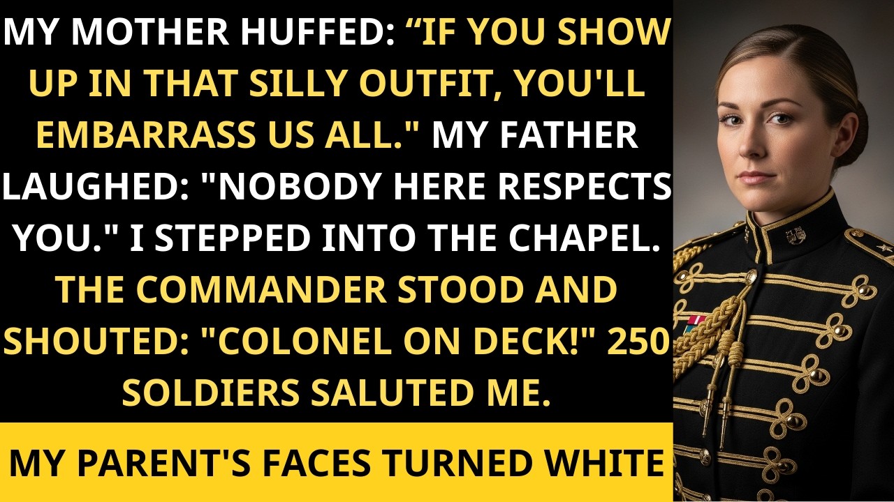My Parents Mocked My Military Wedding — Then the Commander Shouted “COLONEL ON DECK!”