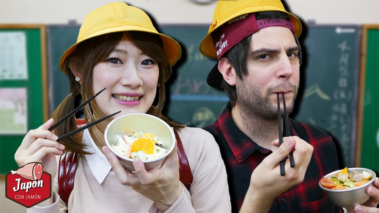 PROBANDO COMIDA ESCOLAR JAPONESA