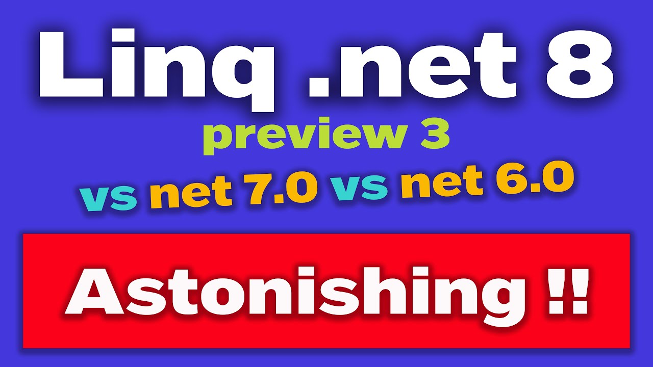 LINQ .NET 8 - The CRAZY performance boost.