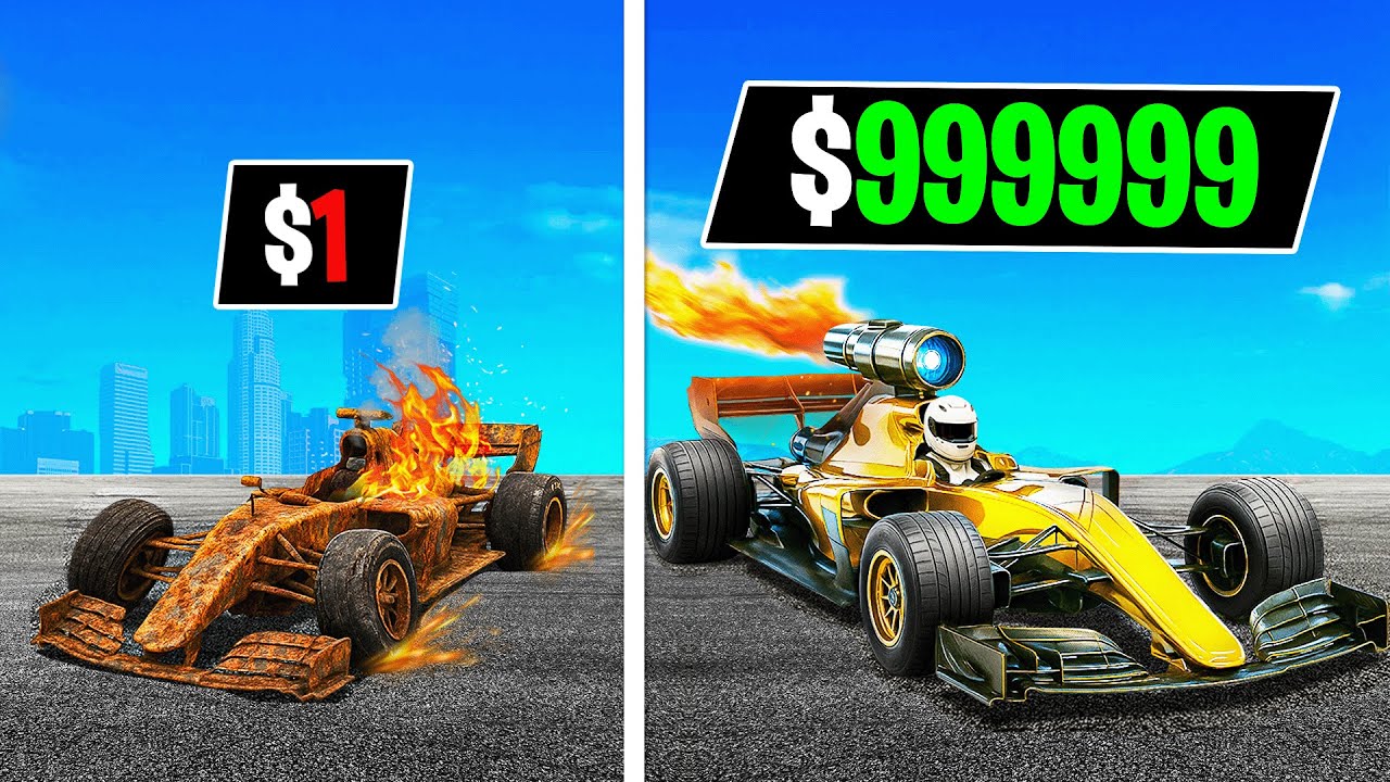 $1 To $1,000,000 F1 Car in GTA!