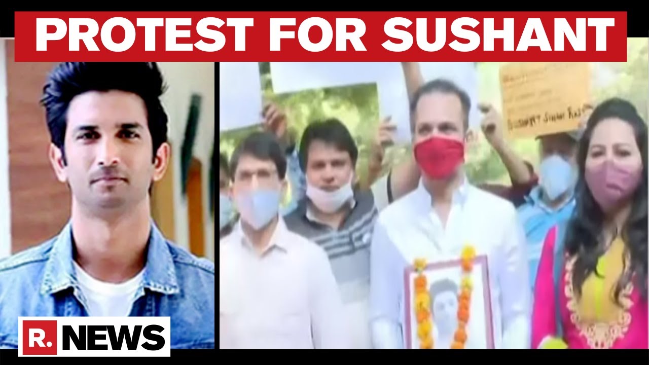 Sushant Singh’s Aides Ankit & Ganesh Protest At Jantar Mantar Seeking Justice For Late Actor