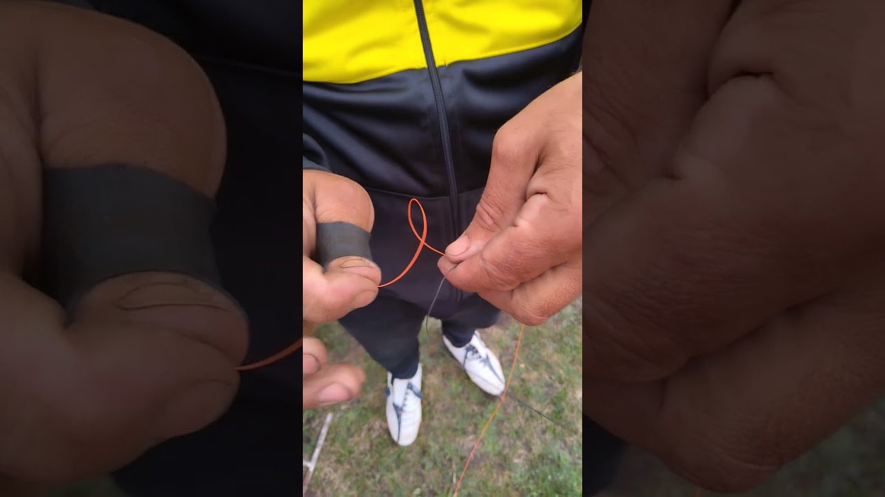 Nudo para atar chicotes para  tirar en el campo #surfcasting #youtubeshorts #longcasting