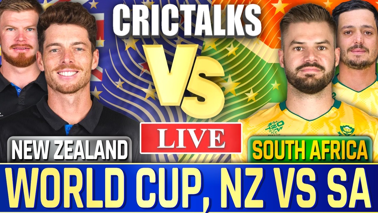 🔴 Cricket Live: NZ vs SA, World Cup, Live Cricket Scores, Commentary, 2nd Innings, Live Match