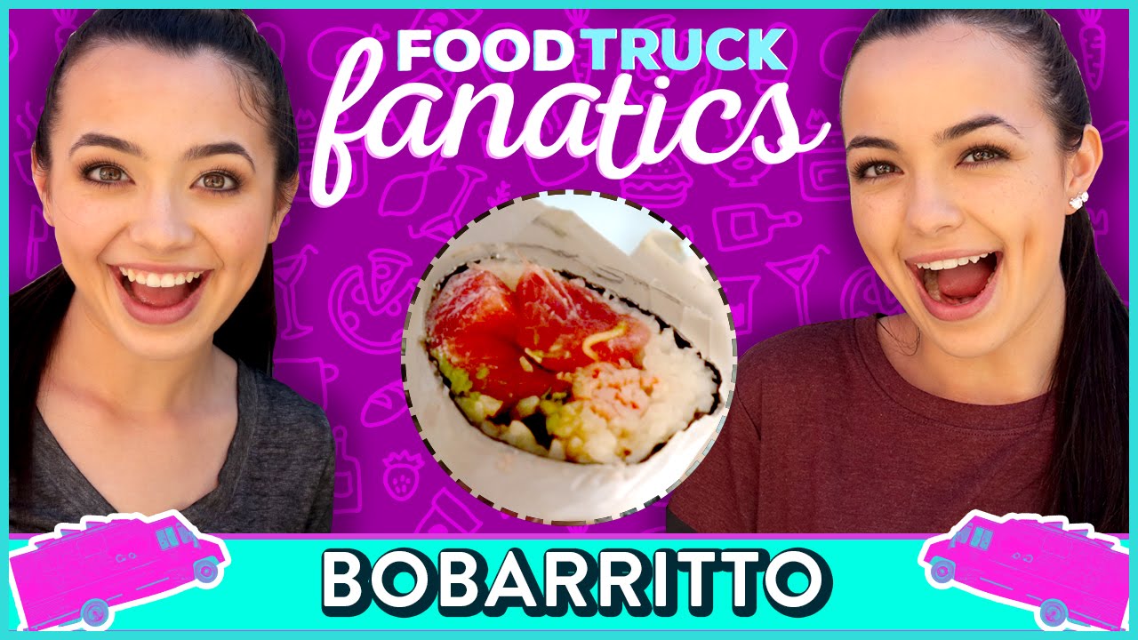 SUSHI BURRITO CHALLENGE | Food Truck Fanatics w/ The Merrell Twins