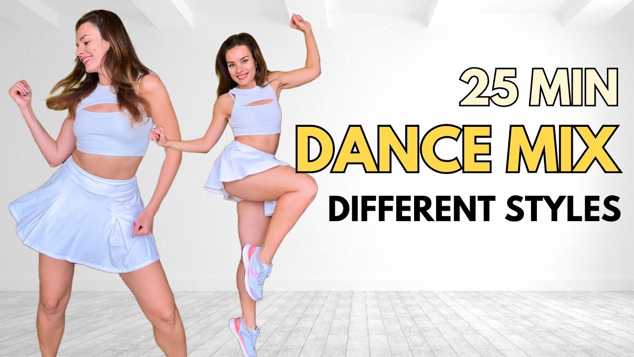 25 MIN DANCE MIX WORKOUT AT HOME | Full Body Cardio Burn with 8 Dance Styles