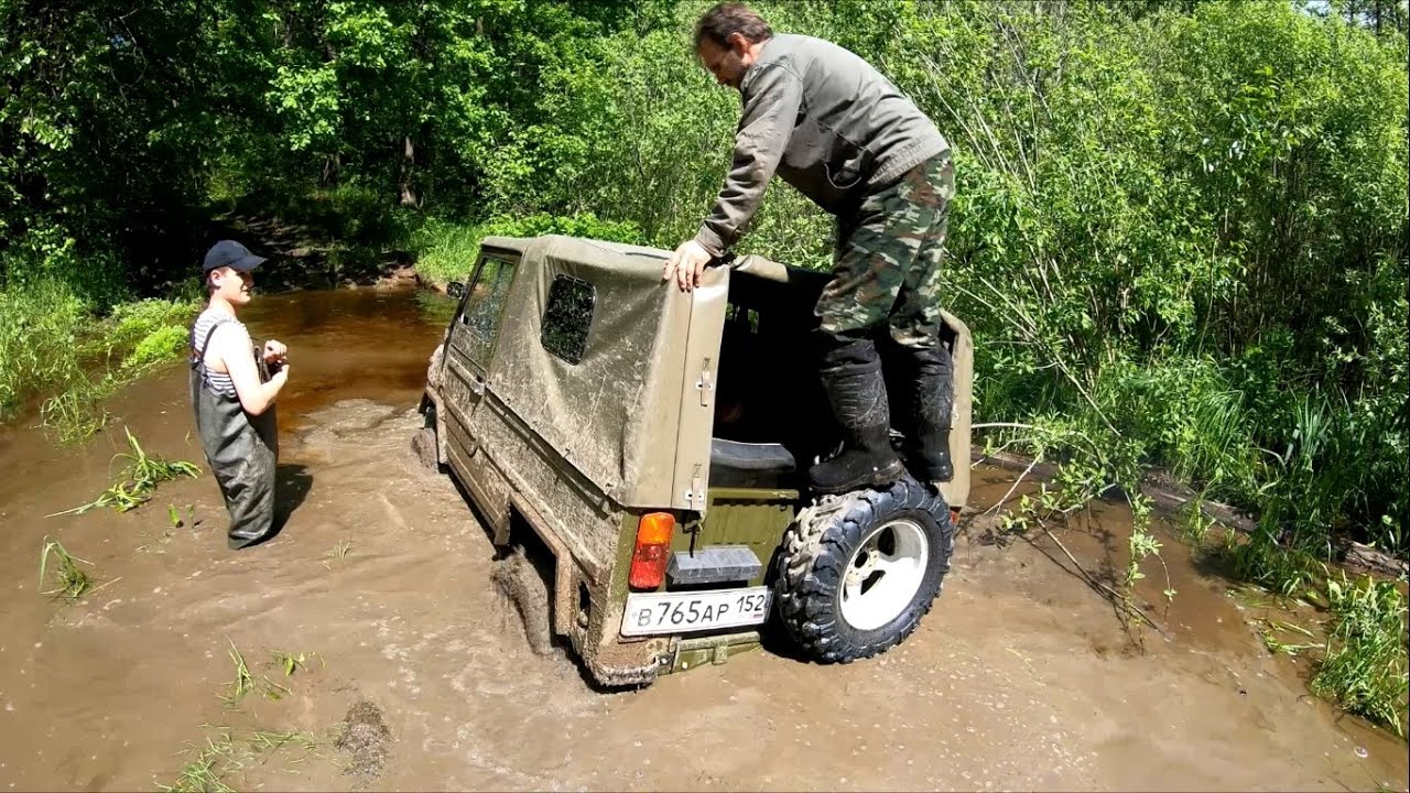 Луаз Дизельный на Квадро-Резине едет на серьезном бездорожье, УАЗ едет везде, Шнива засела.