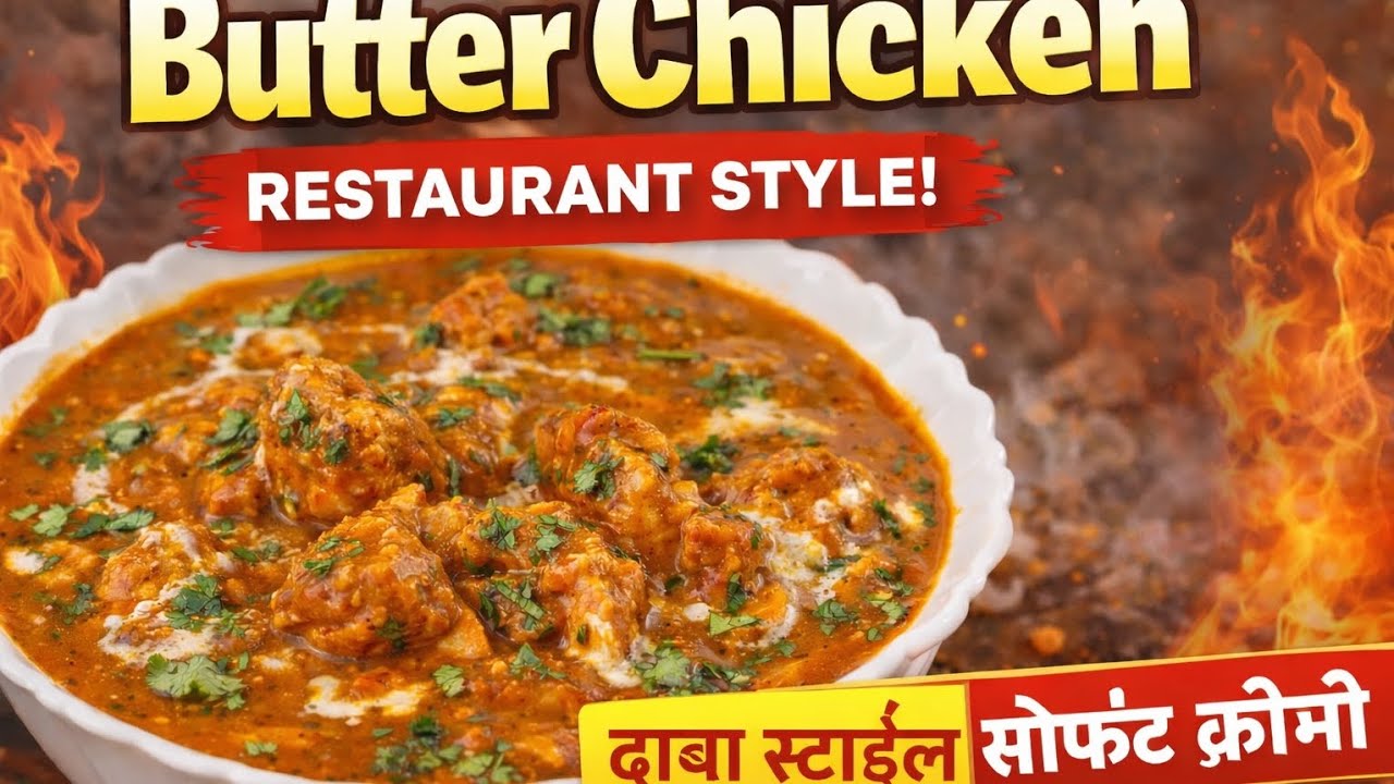 Dhaba style butter chicken बनव घरच्या घरी #सुपर सॉफ्ट ग्रेव्ही #हॉटेल चे chicken विसरून जाल 