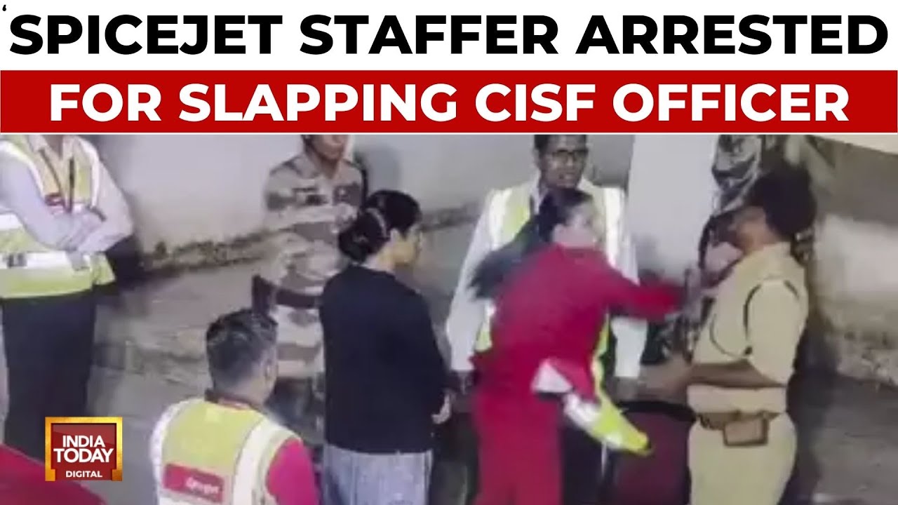 SpiceJet Employee Arrested For Slapping Cop At Jaipur Airport | India Today