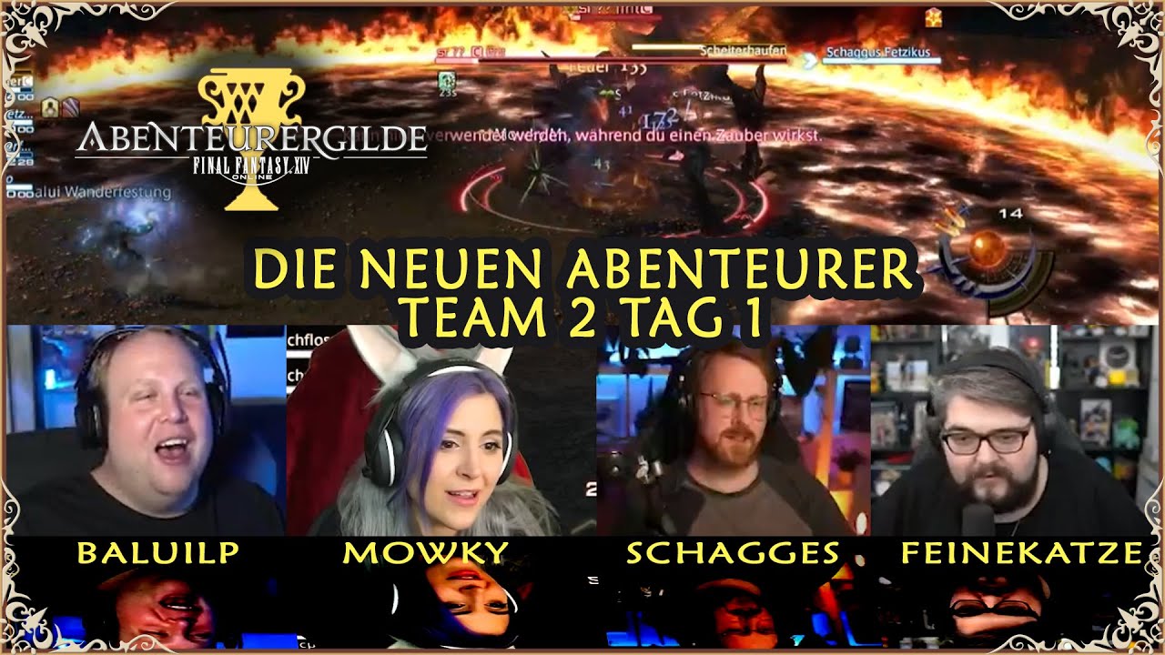 Neue FFXIV Abenteurer streifen durch Eorzea - Mowky, Schagges, FeineKatze und BaluiLP Highlights 1/3