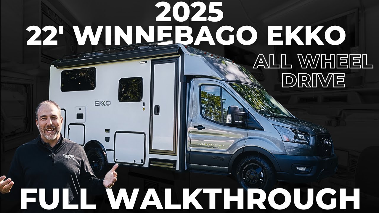 Откройте для себя Winnebago EKKO 22A 2025 года, автодом класса B+ | Полноприводное шасси Ford Tur...