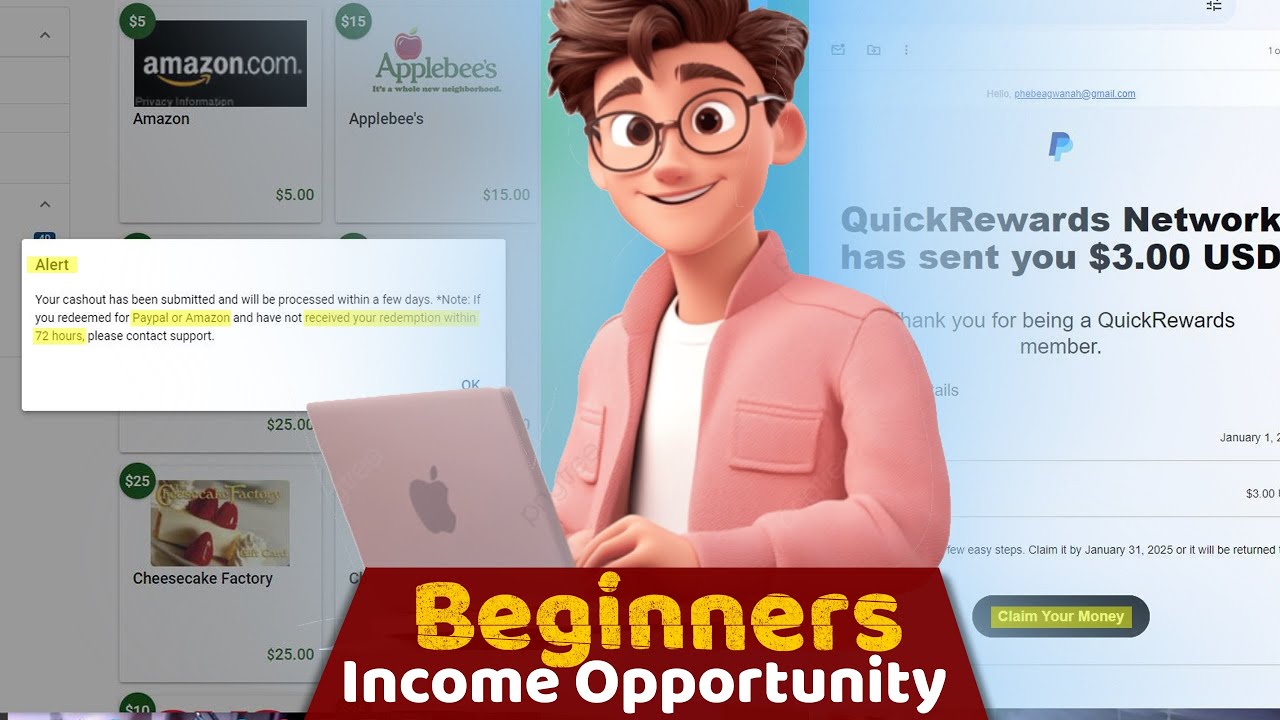 2025&rsquo;s Most Trusted Survey Site for Beginners 💻 | Fast & Easy ! QuickRewards