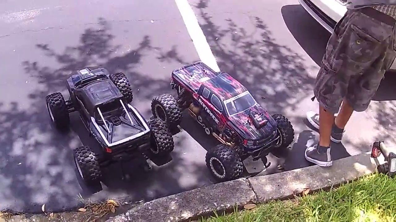 TRAXXAS XMAXX 8s vs RAMPAGE MT