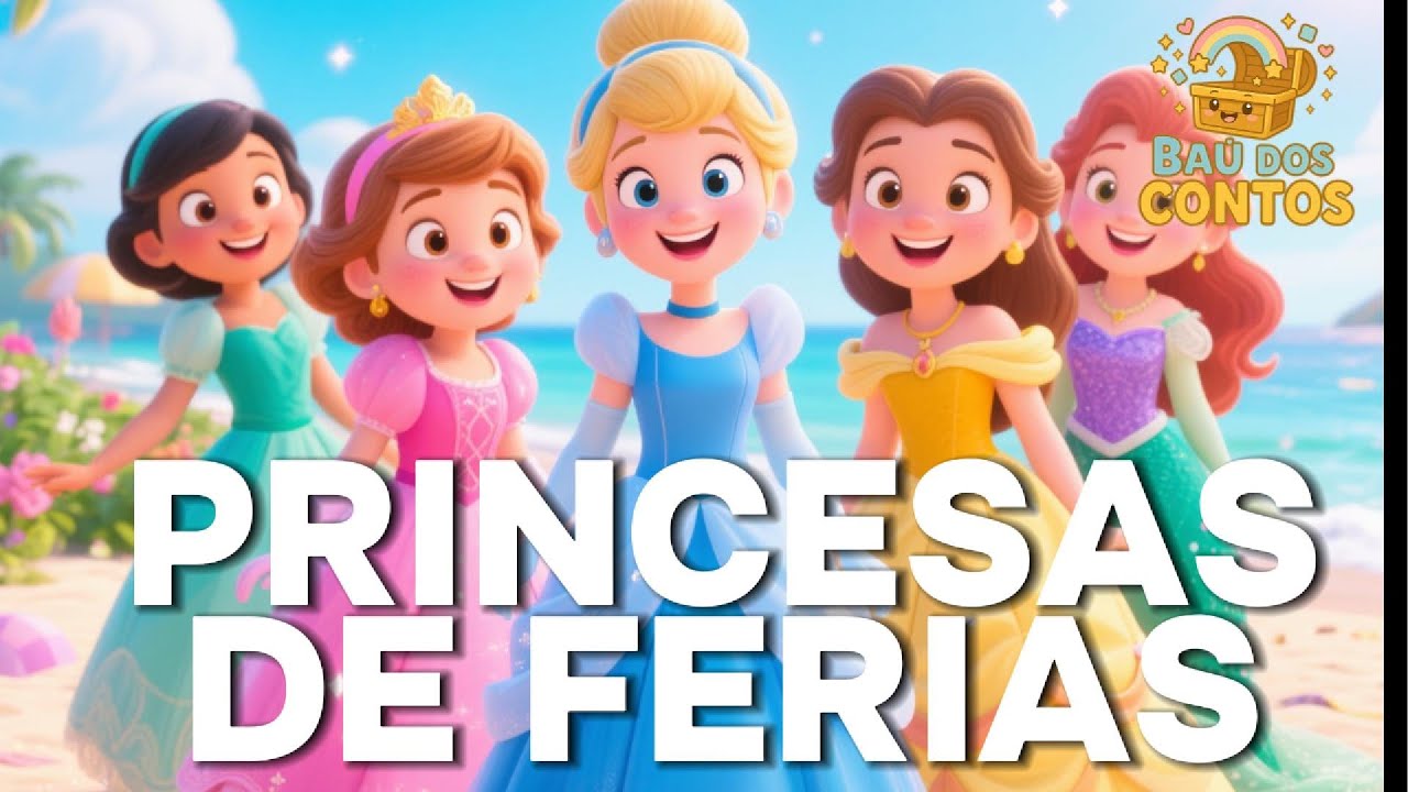 🌞👑 As Férias Mágicas das Princesas | História Infantil – Baú dos Contos