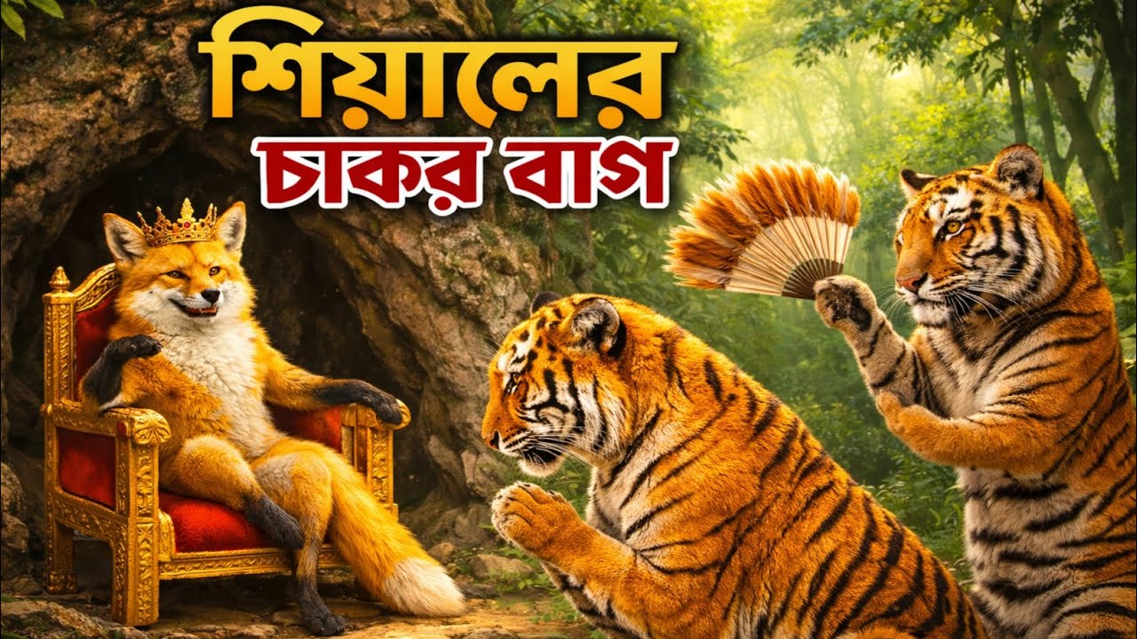 শিয়ালের চাকর বাঘ।|। Siyaler chakor bagh ।|। Bangla Cartoon Video ।|। -[Mama Vagna Voice]-